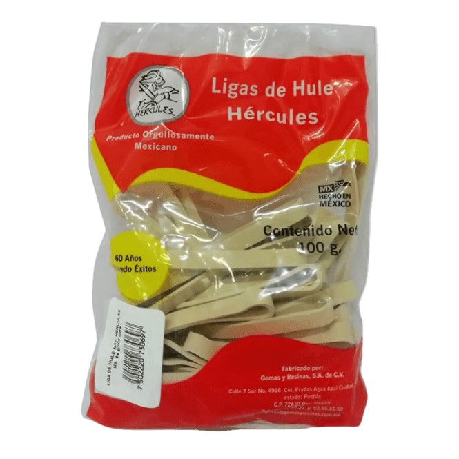 LIGA DE HULE NATURAL No 64 HERCULES EN BOLSA