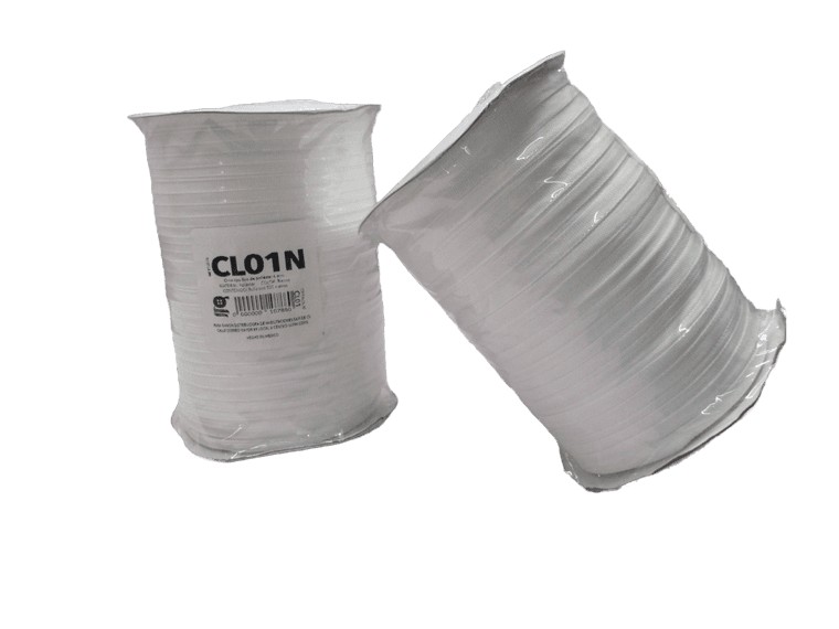 CINTA TIPO LINO DE POLIESTER 6MM COLOR BLANCO