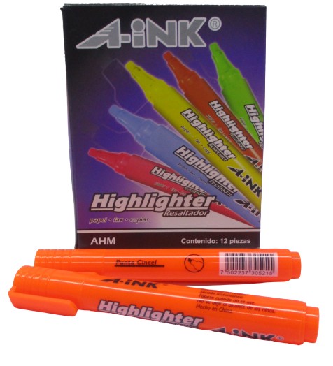 RESALTADOR DE TEXTOS NARANJA A-INK