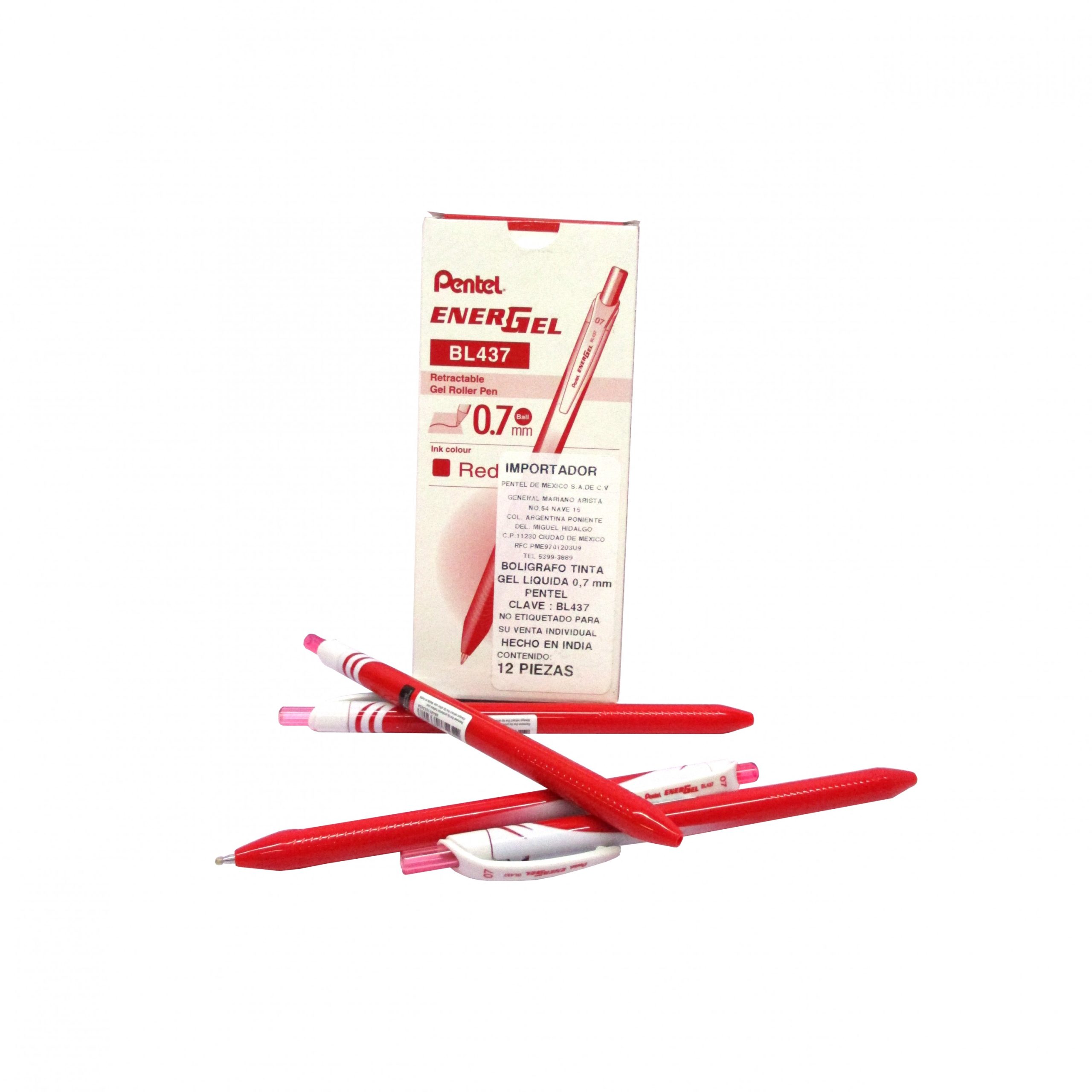 BOLIGRAFO ENERGEL GEL ROJO RETRACTIL PENTEL