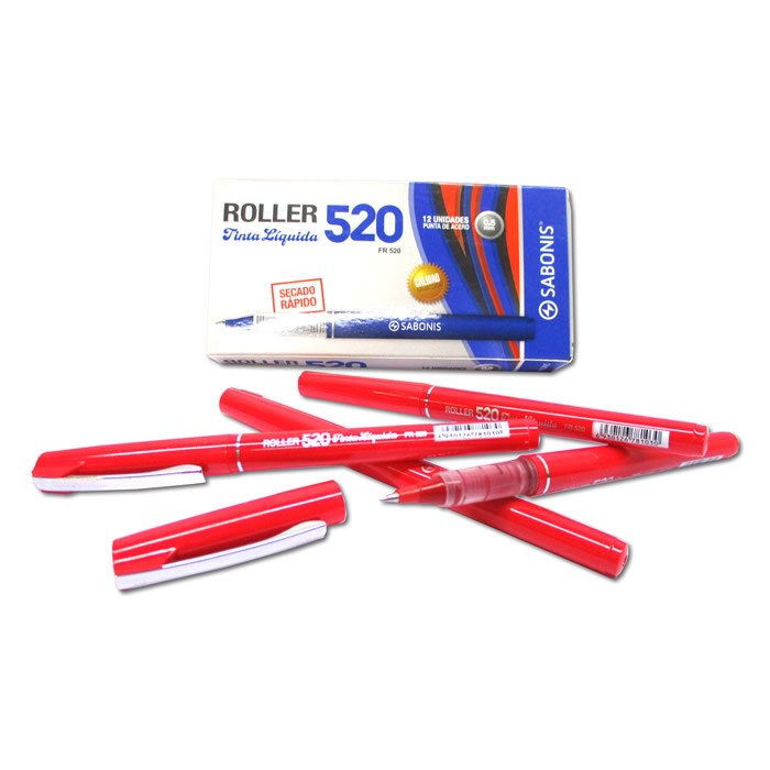 BOLIGRAFO ROLLER TINTA LIQUIDA ROJO SABONIS