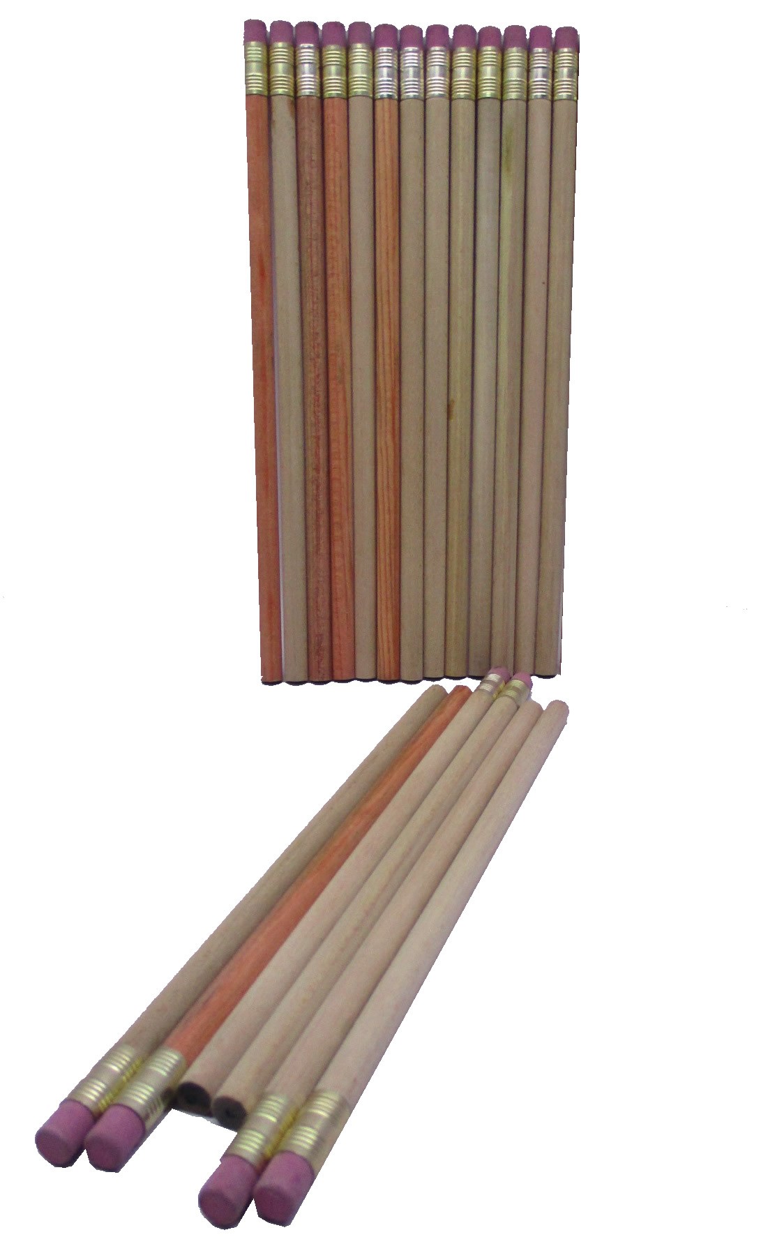 LAPIZ  DE MADERA Y GRAFITO CRUDO CON GOMA DIXON