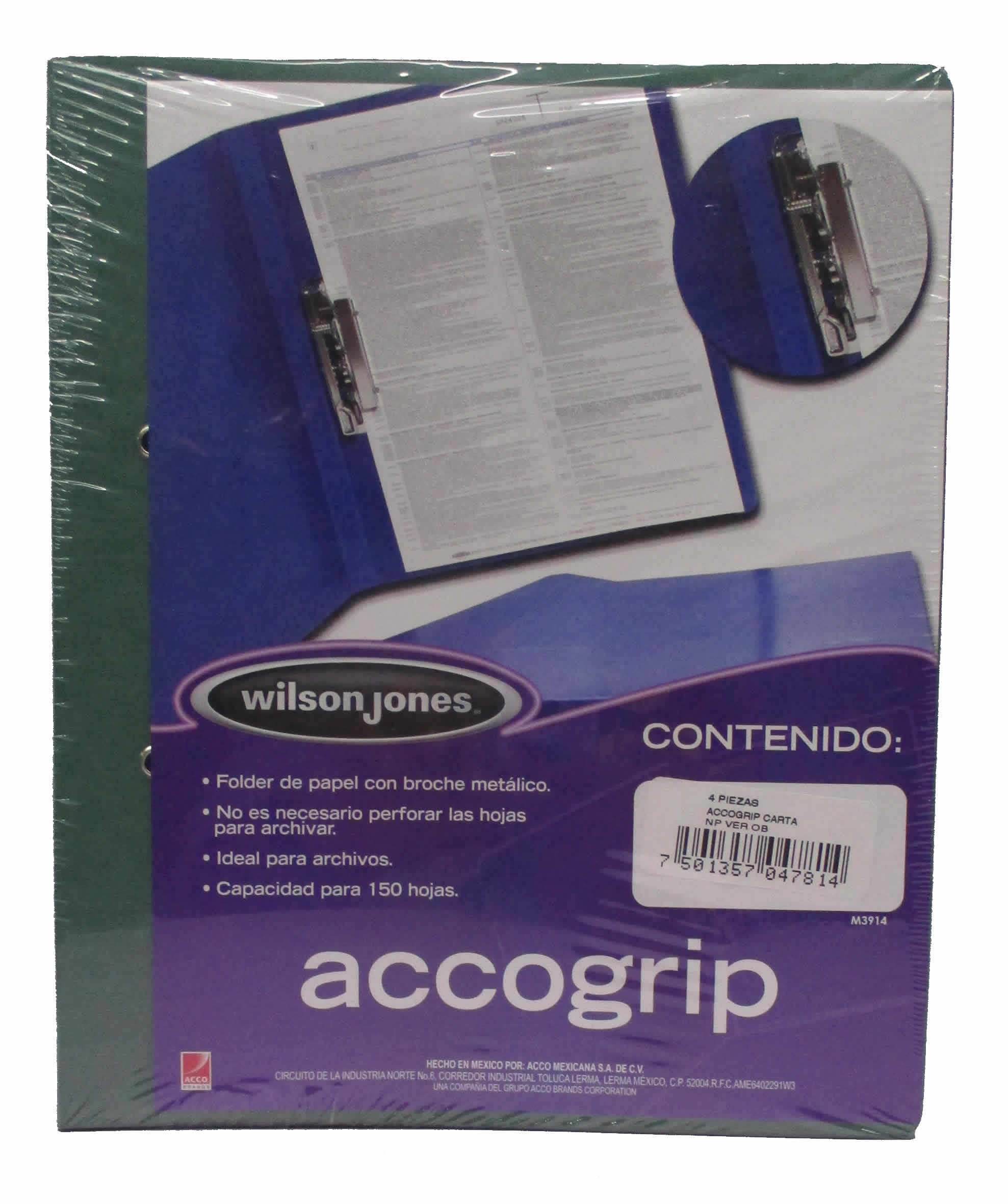 FOLDER CON PALANCA TAMAÑO CARTA VERDE OSCURO