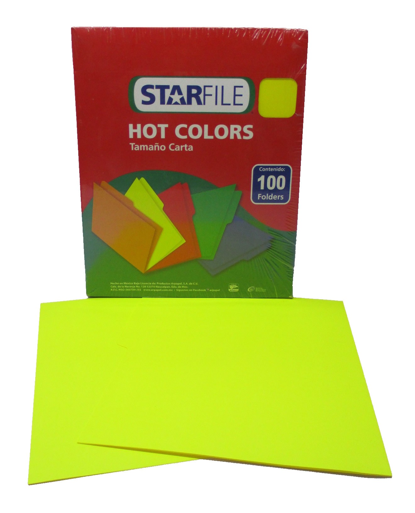 FOLDER TAMAÑO CARTA COLOR AMARILLO