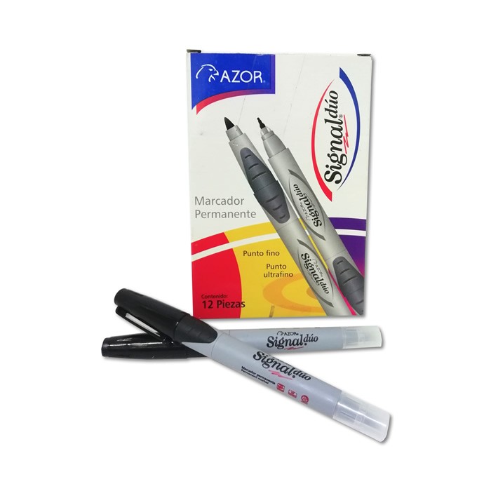 MARCADOR PERMANENTE NEGRO DUO
