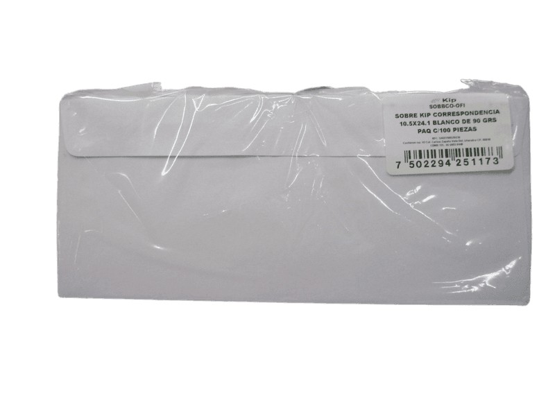 SOBRE BLANCO PARA CORRESPONDENCIA OFICIO SIN VENTANA