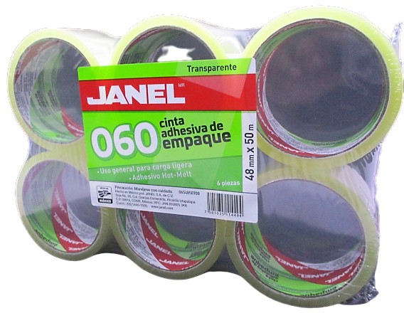 CINTA DE EMPAQUE TRANSPARENTE JANEL 48 MM X 50 MTS