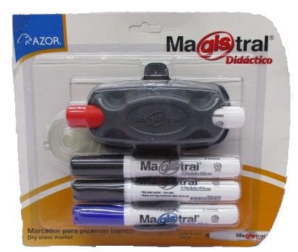 MARCADOR PARA PIZARRON MAGISTRAL DIDACTICO CON BORRADOR