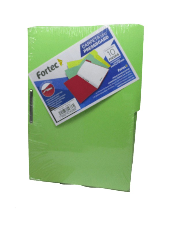 FOLDER CON BROCHE 8 CMS TAMAÑO OFICIO VERDE CLARO