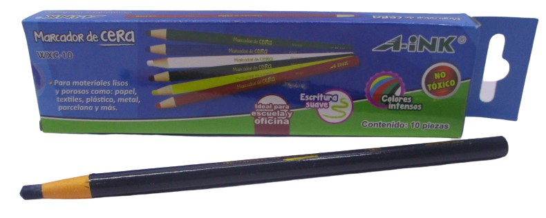 MARCADOR CERA AZUL A-INK