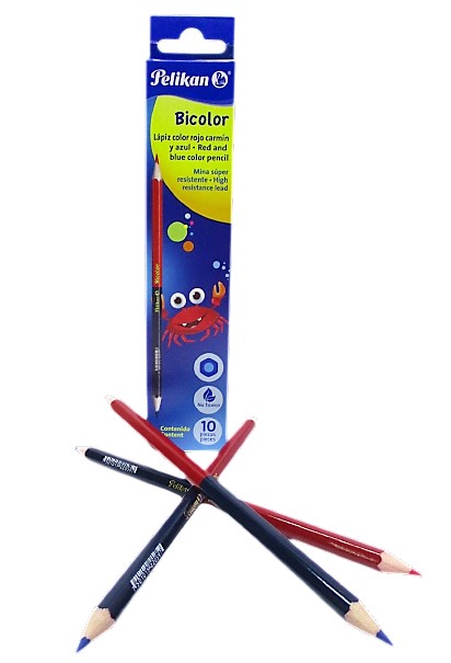LAPIZ BICOLOR HEXAGONAL PELIKAN