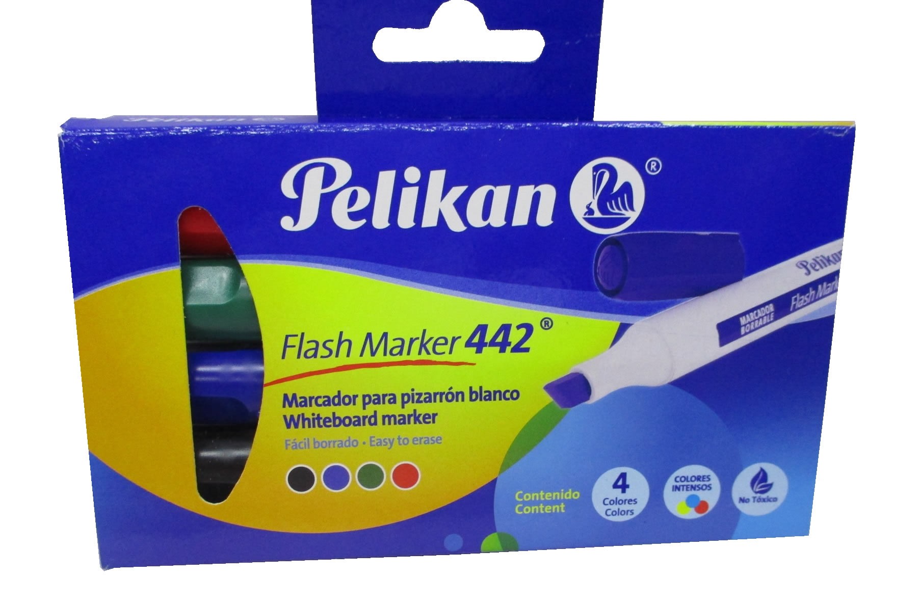 MARCADOR PARA PIZZARON PELIKAN ESTUCHE CON 4 COLORES