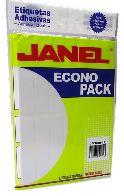 ETIQUETAS BLANCAS ECONOPACK No 20 JANEL