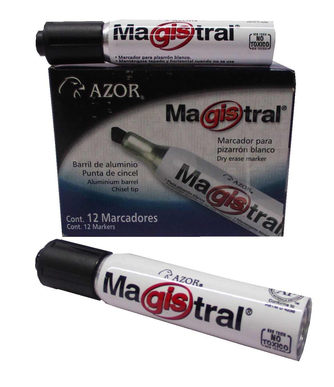MARCADOR PARA PIZARRON MAGISTRAL ALUMINIO NEGRO