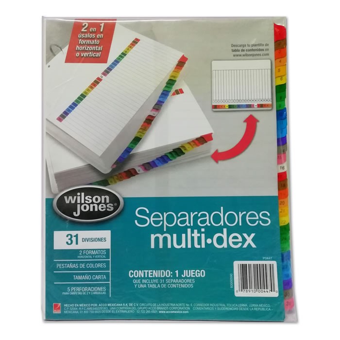 SEPARADORES WILSON JONES 31 DIVISIONES
