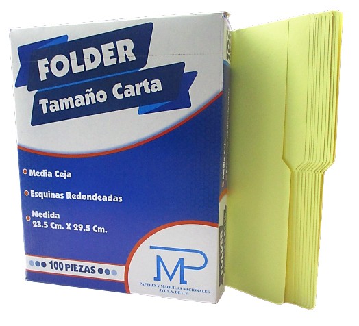 FOLDER TAMAÑO CARTA COLOR AMARILLO