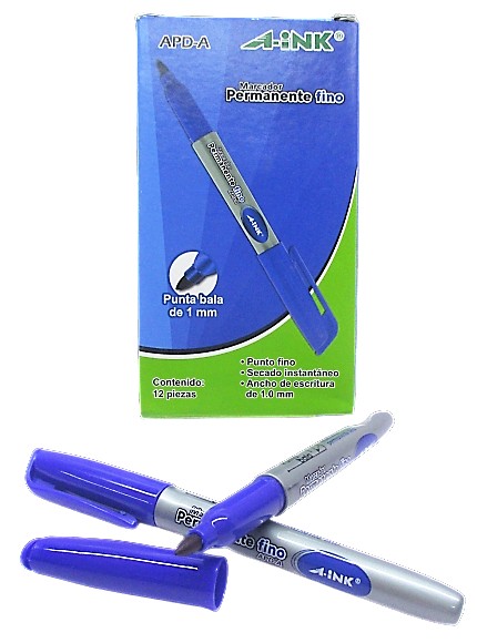 MARCADOR PERMANENTE AZUL A-INK