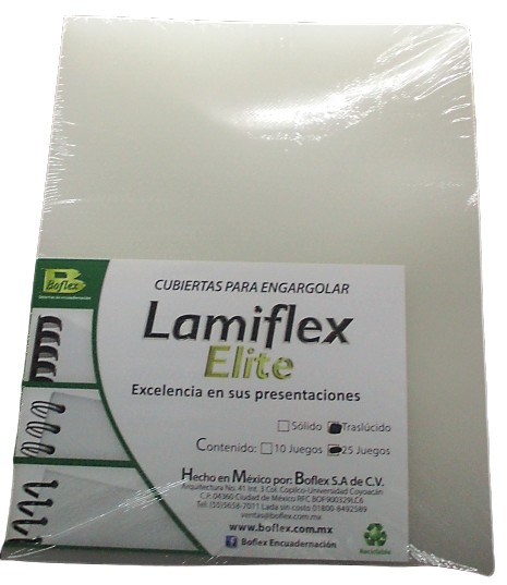 CUBIERTA PLASTICA CARTA  CRISTAL CON 50 PIEZAS BOFLEX