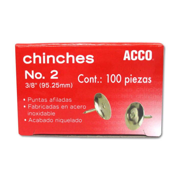 CHINCHES ACCO NIQUELADAS No2