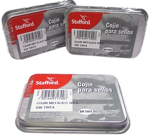 COJIN PARA SELLOS METALICO 0 SIN TINTA STAFFORD