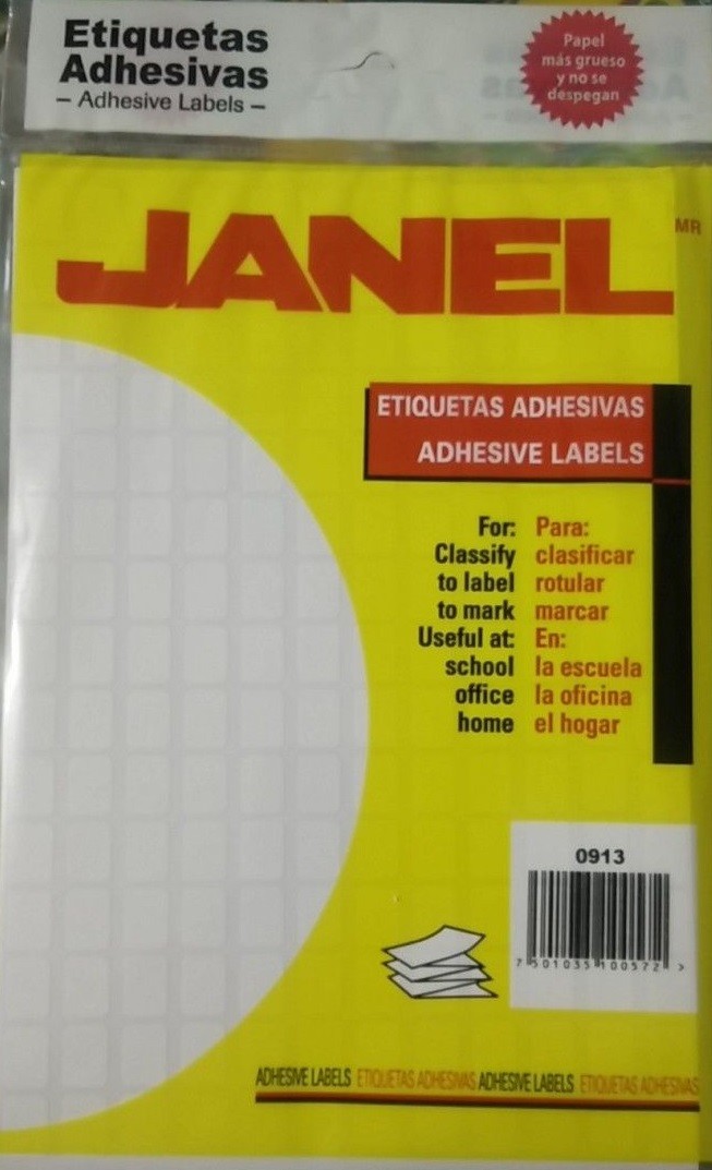 ETIQUETAS BLANCAS No 1 JANEL