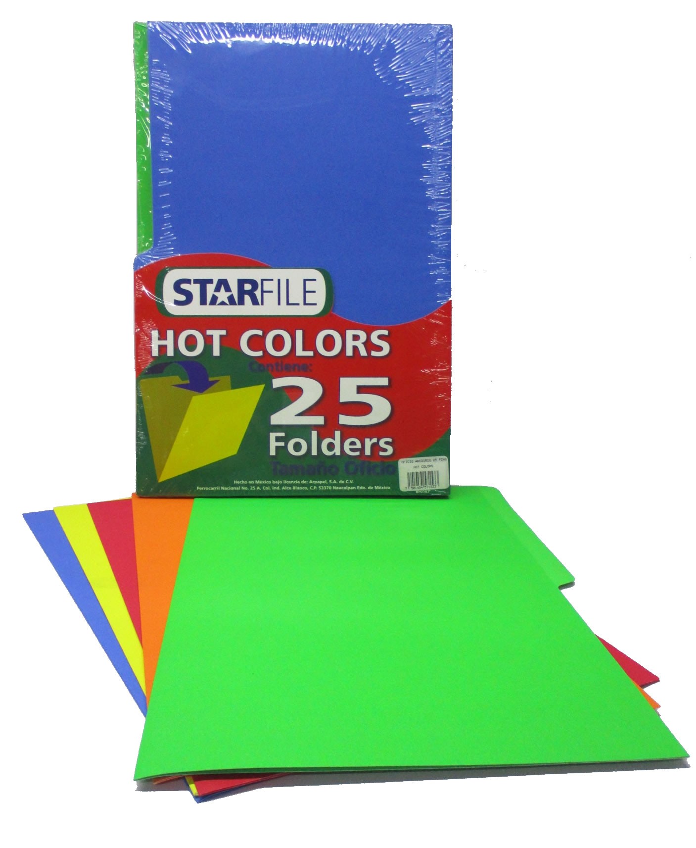 FOLDER TAMAÑO OFICIO 5 COLORES SURTIDOS