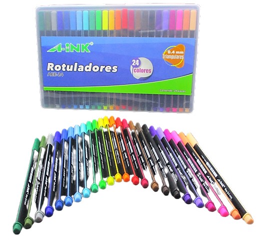 ROTULADORES A-INK 24 COLORES