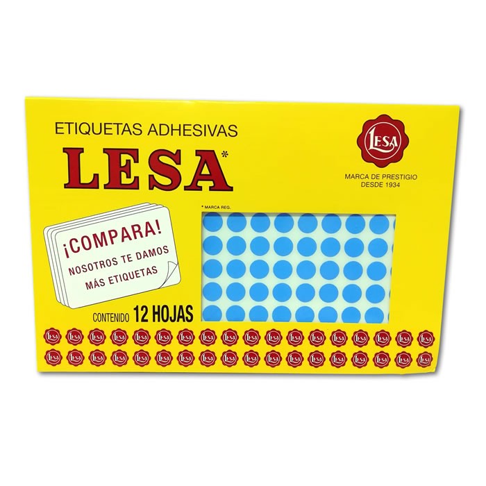 ETIQUETAS FLUORESCENTES LESA AZUL