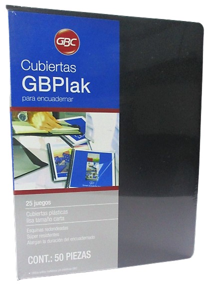 CUBIERTA PLASTICA GBPLAK NEGRO CON 50 PIEZAS