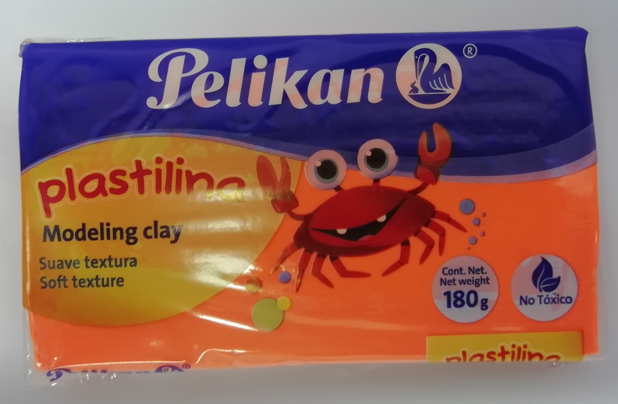 BARRA DE PLASTILINA NARANJA PELIKAN