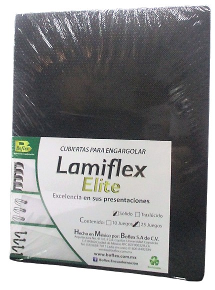 CUBIERTA PLASTICA LAMIFLEX NEGRA CON 50 PIEZAS