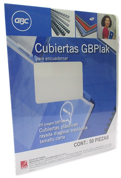 CUBIERTA PLASTICA CARTA GBPLAK RAYADO CRISTAL