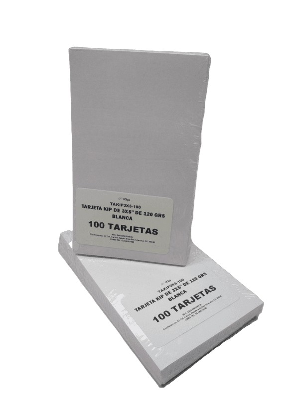 TARJETA BLANCA 3 X 5