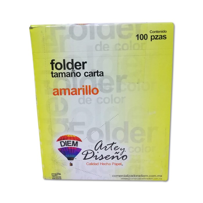 FOLDER TAMAÑO CARTA COLOR AMARILLO
