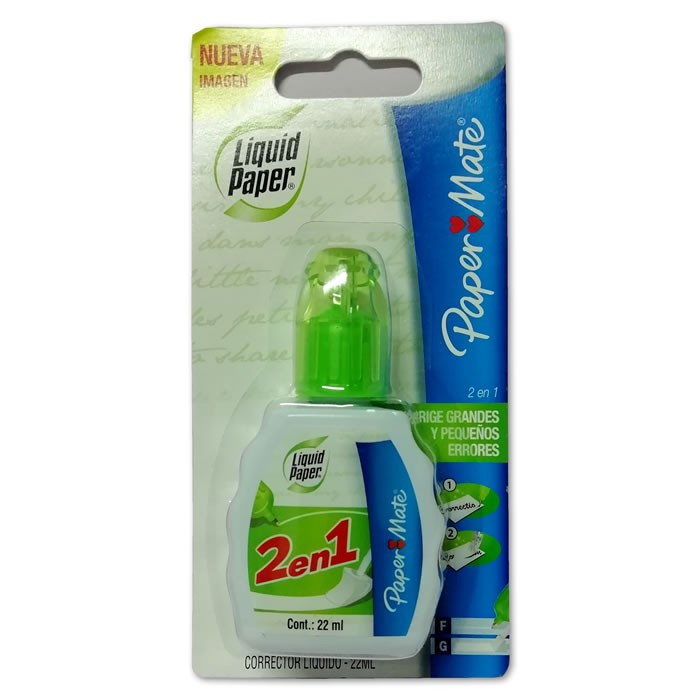 CORRECTOR LIQUIDO LIQUID PAPER MATE 2 EN 1 CON 22 ML