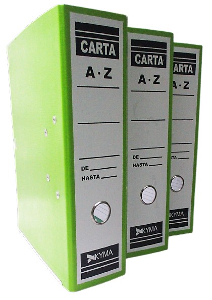 REGISTRADOR KYMA TAMAÑO CARTA COLOR VERDE