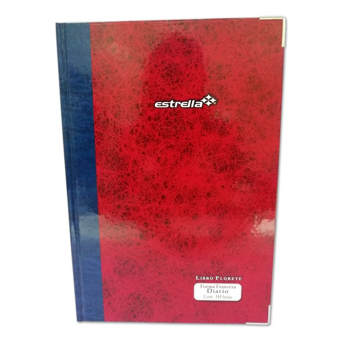 LIBRO FLORETE DIARIO 144 HOJAS ESTRELLA FRANCESA