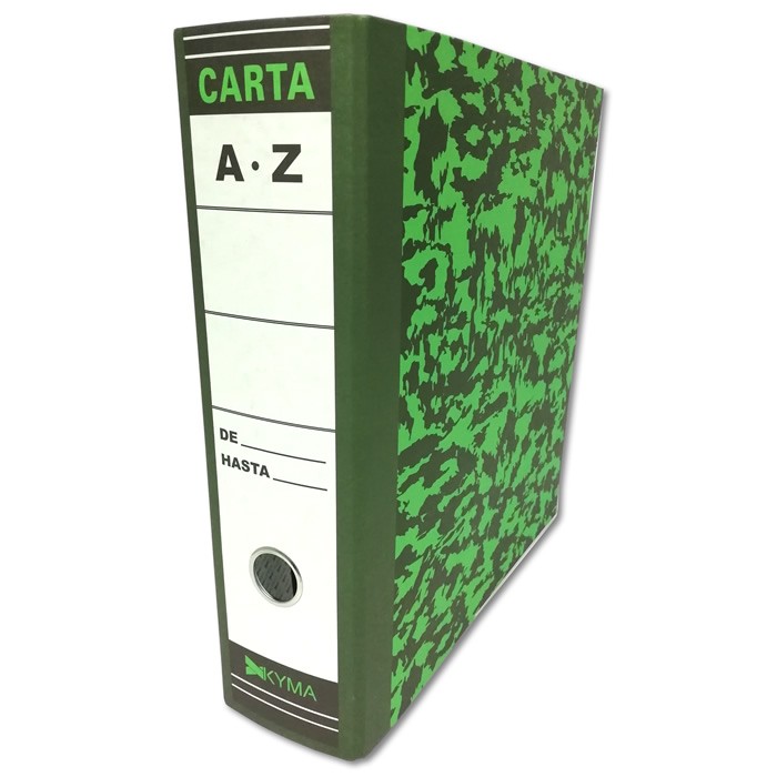 REGISTRADOR  TAMAÑO CARTA VERDE JASPEADO