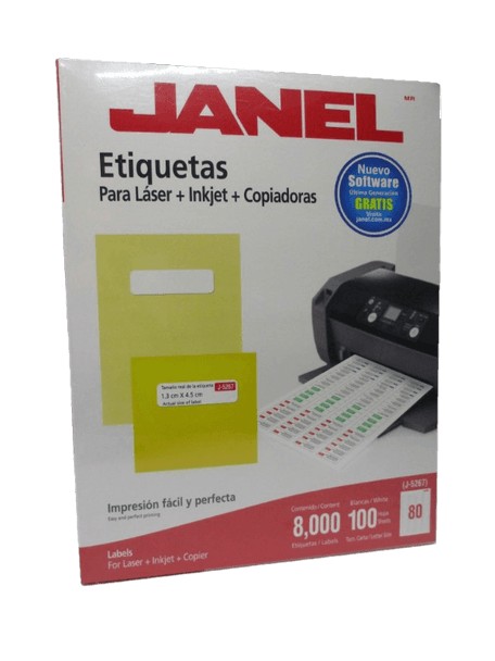 ETIQUETAS BLANCAS PARA LASER JANEL