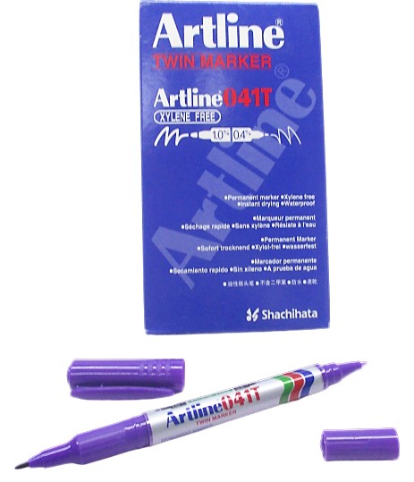 MARCADOR PERMANENTE DOBLE PUNTA MORADO ARTLINE