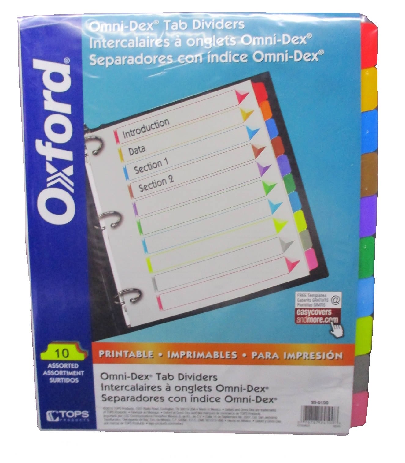 SEPARADORES OXFORD 10 DIVISIONES SIN NUMERO