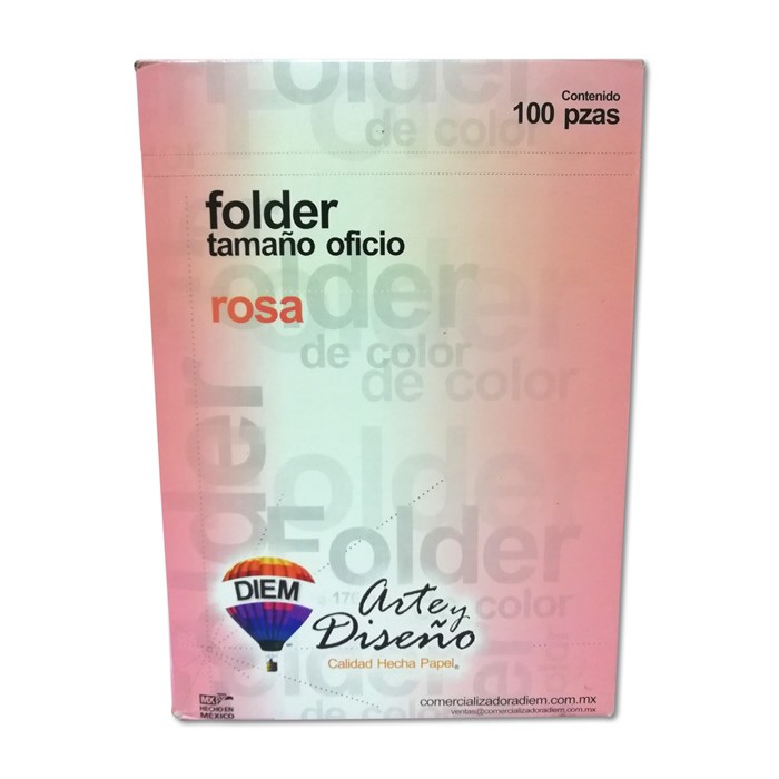 FOLDER TAMAÑO OFICIO COLOR ROSA