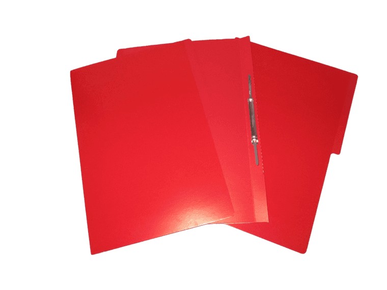 FOLDER CON BROCHE 8 CENTIMETROS TAMAÑO OFICIO ROJO