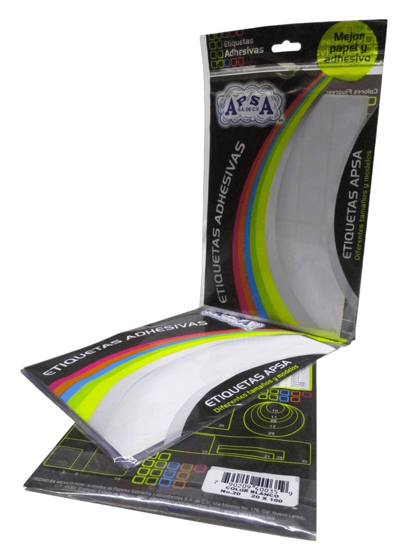 ETIQUETAS BLANCAS No 20 APSA