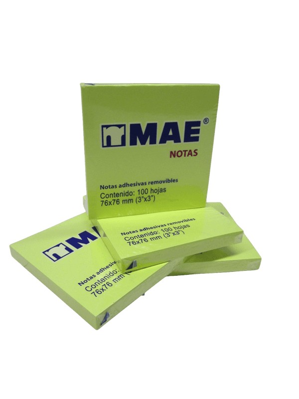 NOTAS ADHESIVAS 3X3 AMARILLAS