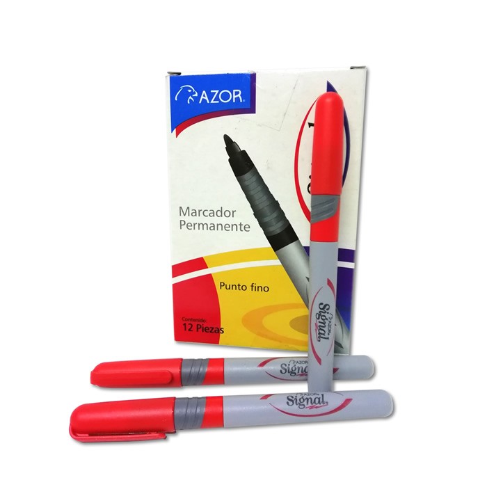 MARCADOR PERMANENTE ROJO SIGNAL