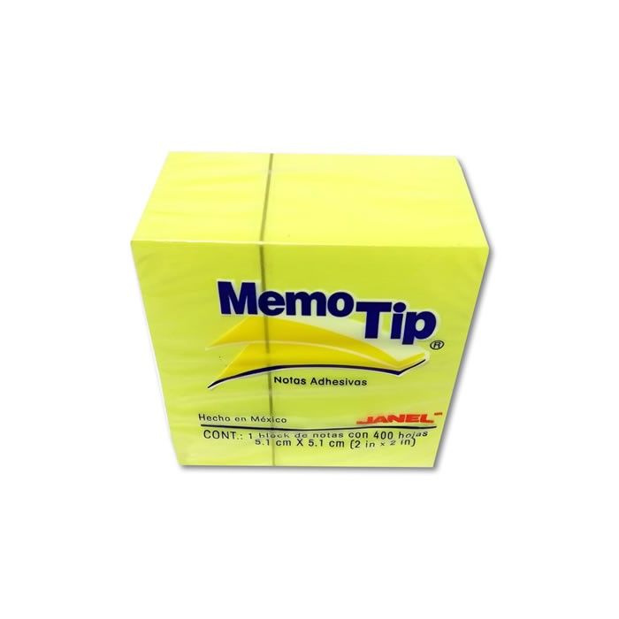 NOTAS ADHESIVAS MEMO TIP MINI CUBO AMARILLO