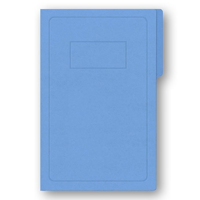 FOLDER BROCHE DE 8 CMS TAMAÑO OFICIO AZUL CLARO