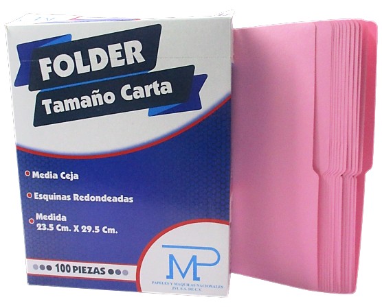 FOLDER TAMAÑO CARTA COLOR ROSA