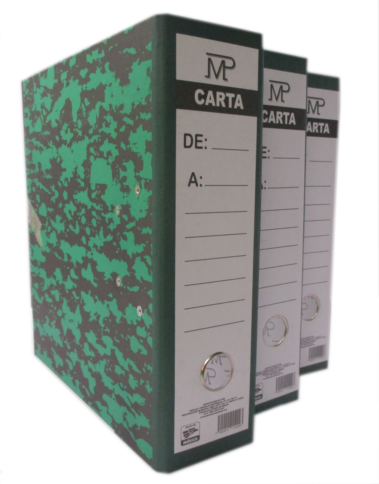 REGISTRADOR JYL TAMAÑO CARTA COLOR VERDE MARMOLEADO